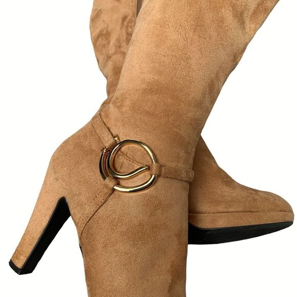 IMPO Molita Stretch Faux Suede Over the Calf Platform Boot w/Memory Foam Sz 10 - Picture 5 of 13